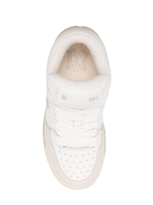 Ecru front lace-up sneakers AMIRI | AWFOSR1070ALABASTER