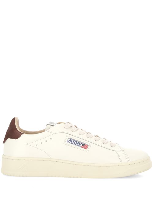 SNEAKERS DALLAS LOW IN PELLE BIANCA E SPACE AUTRY | ADLMMR10MSH/BROWN