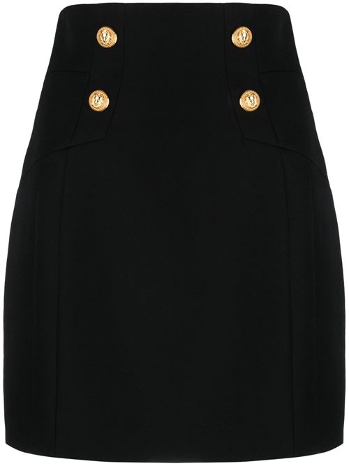 Black virgin wool skirt BALMAIN | BF1LB810WC090PA