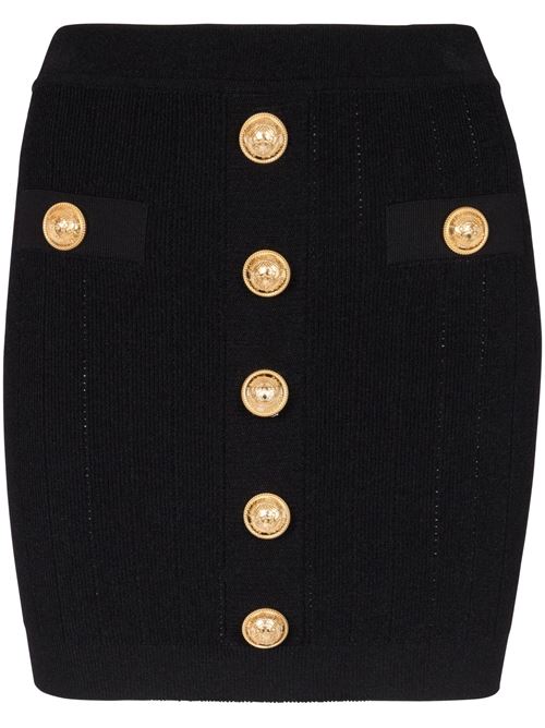 Mini skirt with buttons BALMAIN | EF1LB290KB070PA