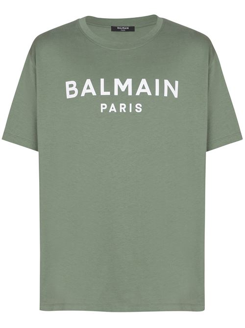 Asparagus green t-shirt BALMAIN | EH1EG010BB73UMA