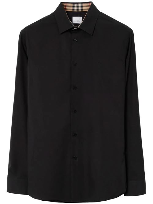 Black stretch-cotton balck shirt BURBERRY | 8071799X