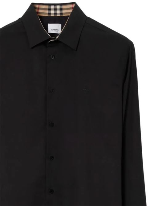 Black stretch-cotton balck shirt BURBERRY | 8071799X