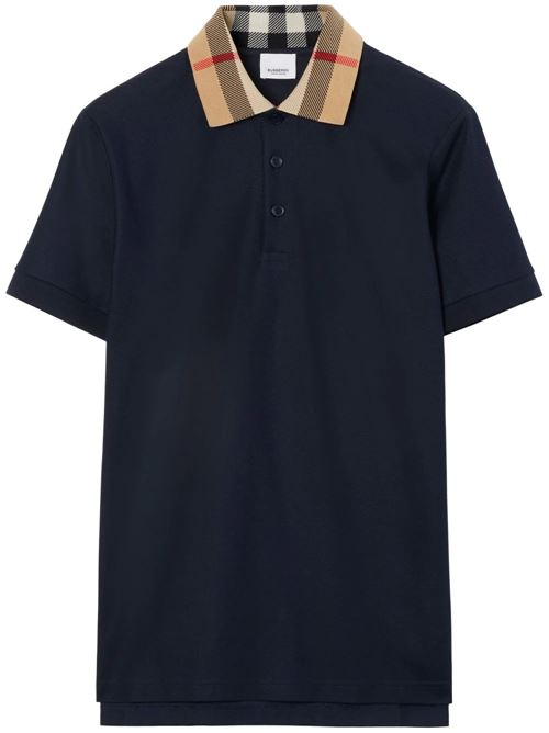 Polo in cotone blu navy BURBERRY | 8072661X