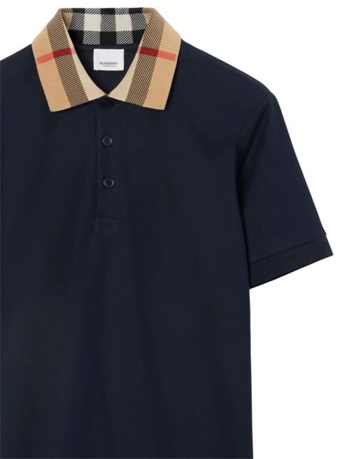 Polo in cotone blu navy BURBERRY | 8072661X