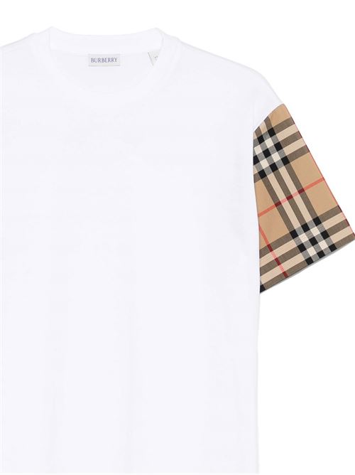 T-shirt with Check sleeves  BURBERRY | 8073029X