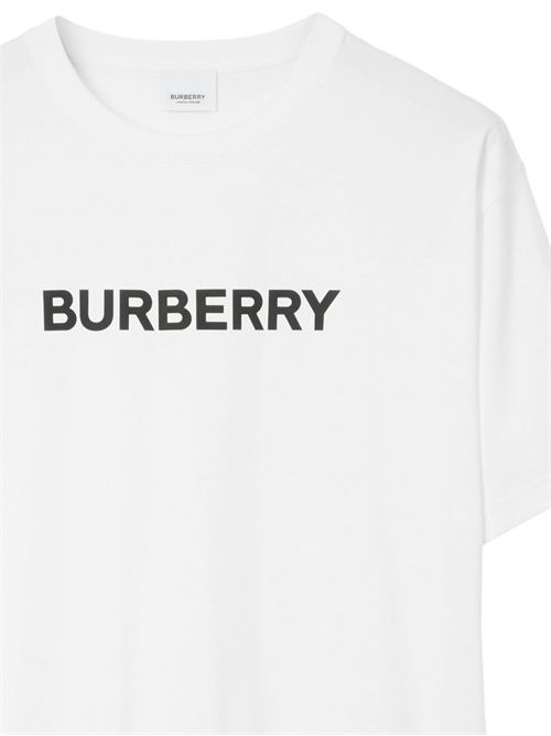 White/black cotton t-shirt BURBERRY | 8084234X