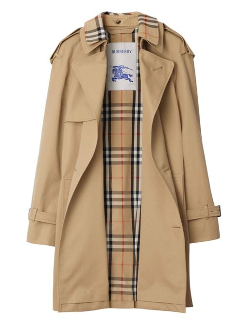 Beige Double-Breasted Flax Jacket BURBERRY | 8094940X