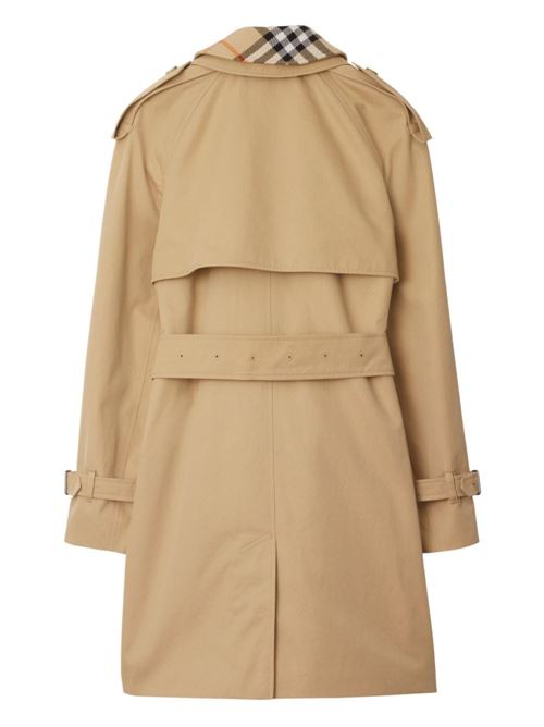 Beige Double-Breasted Flax Jacket BURBERRY | 8094940X