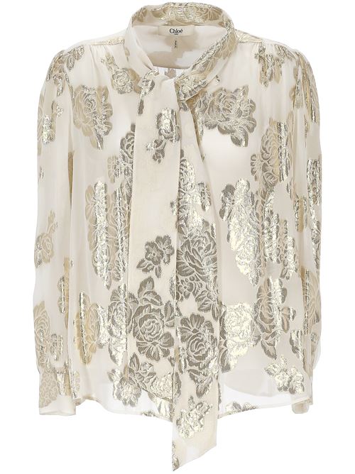 Gathered lavallière blouse CHLOE | 25SHT02413103