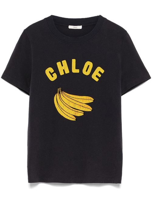 T-shirt baby fit con logo in jersey di cotone CHLOE | 25SJH08187405