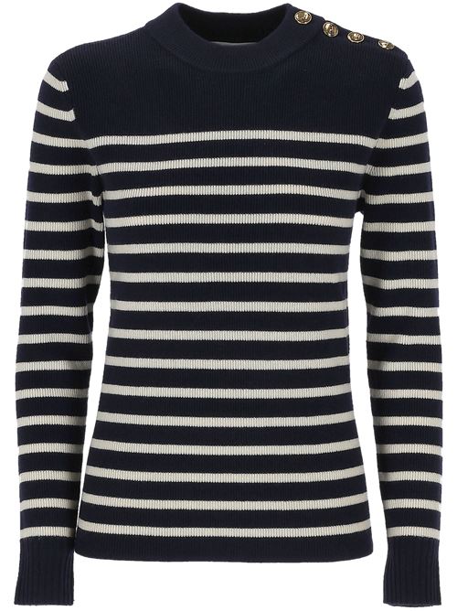 Felpa alla marinara in maglia di lana e cashmere CHLOE | 25SMP1861099G