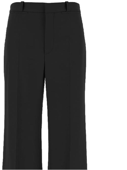 Pantaloni sartoriali svasati in lana grain de poudre CHLOE | 25SPA06299001