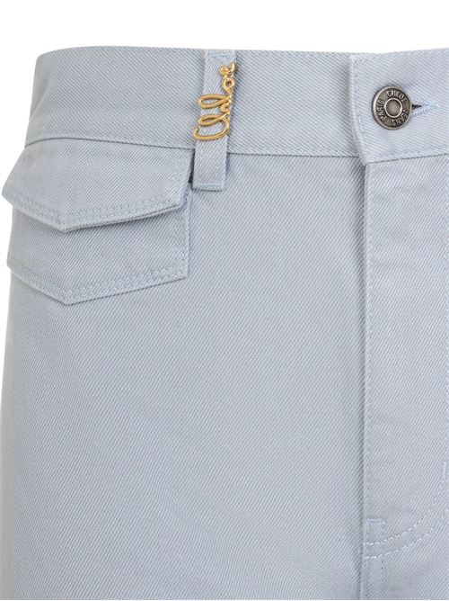Jeans flare a vita alta in denim CHLOE | 25UDP03252469