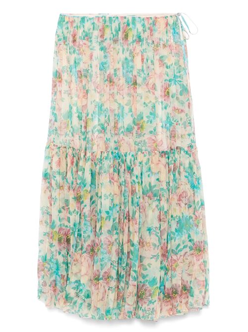 Gonna maxi arricciata in mussola di seta CHLOE | 25UJU1046524T