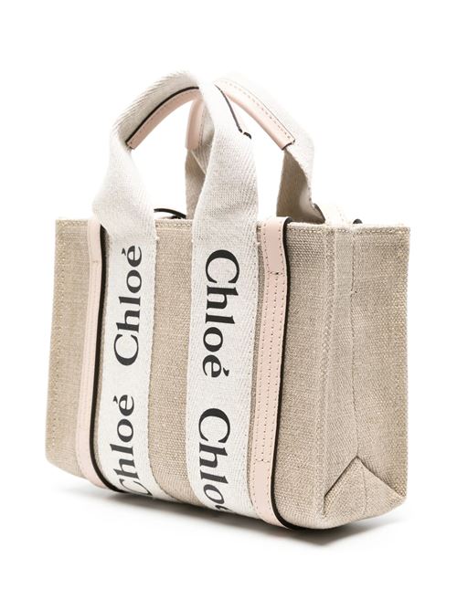 Woody mini linen tote bag CHLOE | C22AP237I266J5