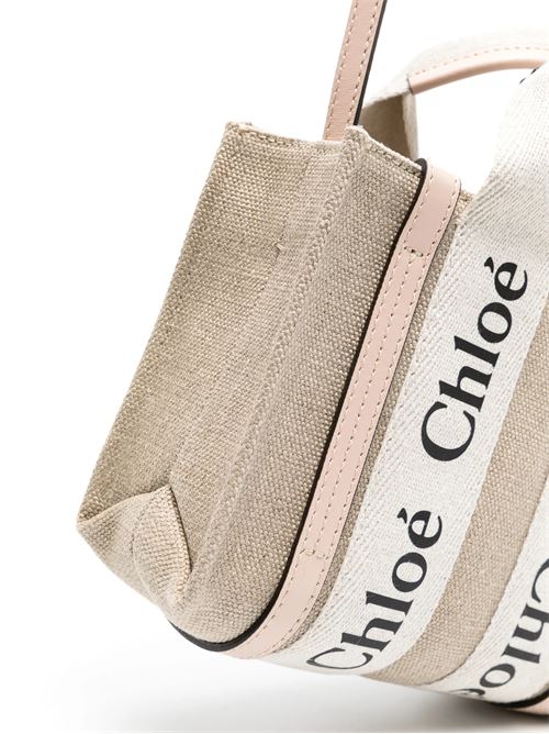 Woody mini linen tote bag CHLOE | C22AP237I266J5