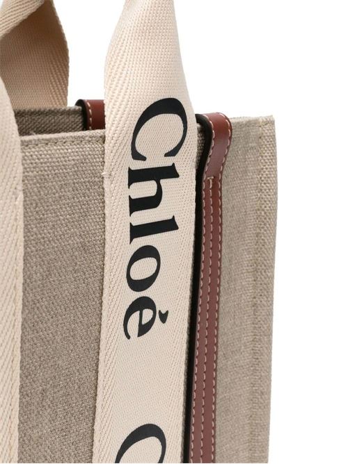 Small Woody linen tote bag CHLOE | C22AS397I2690U