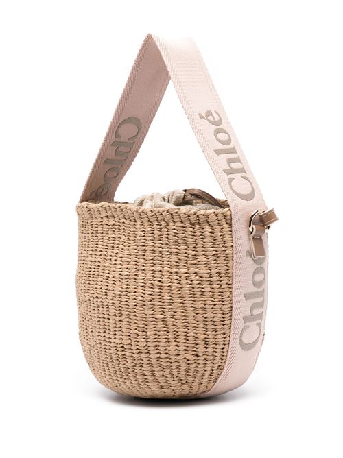 Tote bag piccola Woody in fibre naturali CHLOE | C23AS381L1826Y