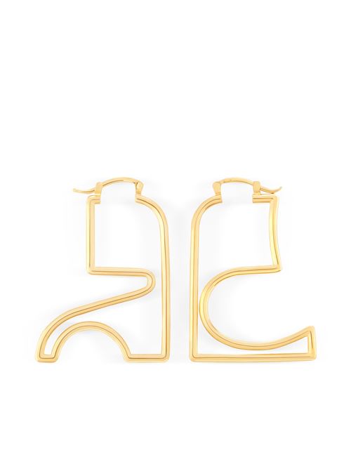 Gold-tone hinge-pin earrings COURREGES | 125BBO070LA0001M309