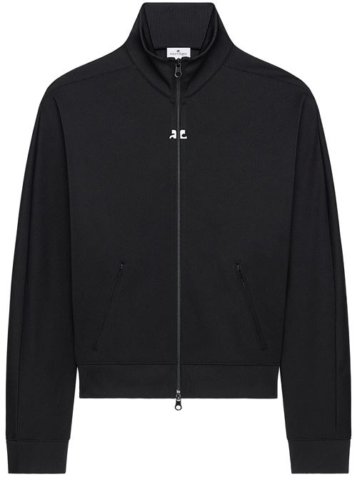 Black two-way zip jacket COURREGES | 125JBL268JS00919999