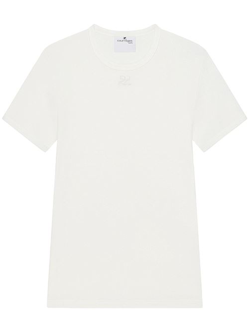 White crew neck t-shirt COURREGES | 125JTS020JS02030001