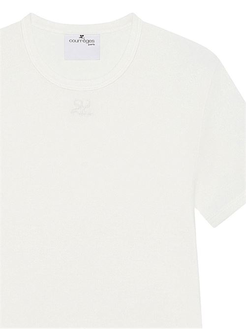 White crew neck t-shirt COURREGES | 125JTS020JS02030001