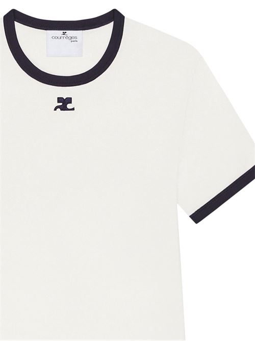 T-shirt girocollo bianco COURREGES | 125JTS020JS02030083