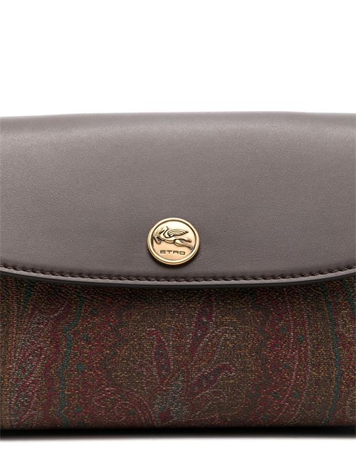 Brown foldover bag ETRO | WP1B0018AA014M0019