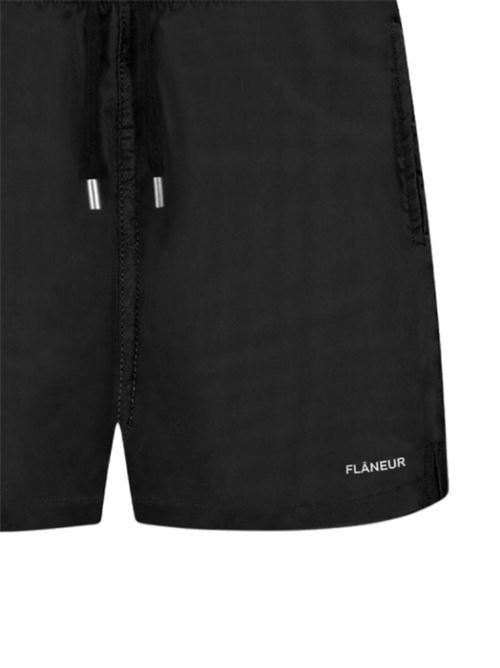 Logo Swim Shorts | Black FLANEUR | FNOS501BLACK