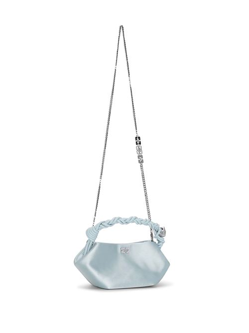 Borsa Bou Mini in raso blu ghiaccio GANNI | A6339297