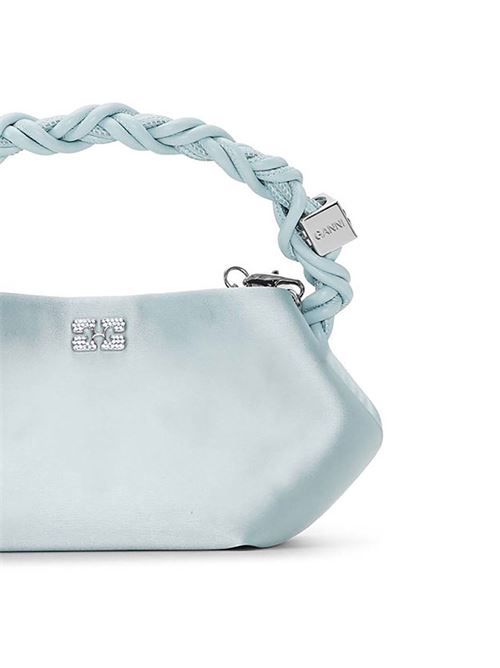 Borsa Bou Mini in raso blu ghiaccio GANNI | A6339297