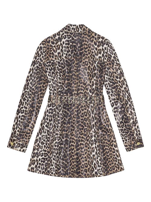 Leopard Print Foil Denim Dress GANNI | J1605943