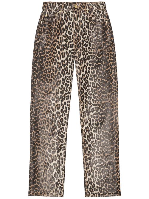 Leopard Foil Print Jeans GANNI | J1608943