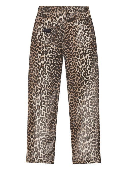 Leopard Foil Print Jeans GANNI | J1608943