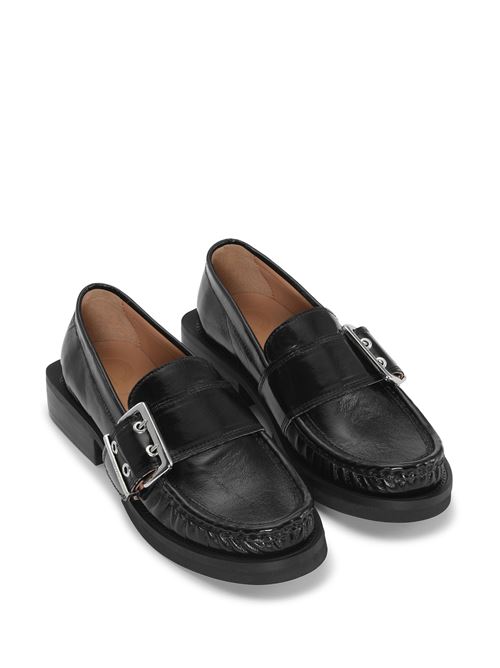 Black Feminine Buckle Loafers GANNI | S2534099