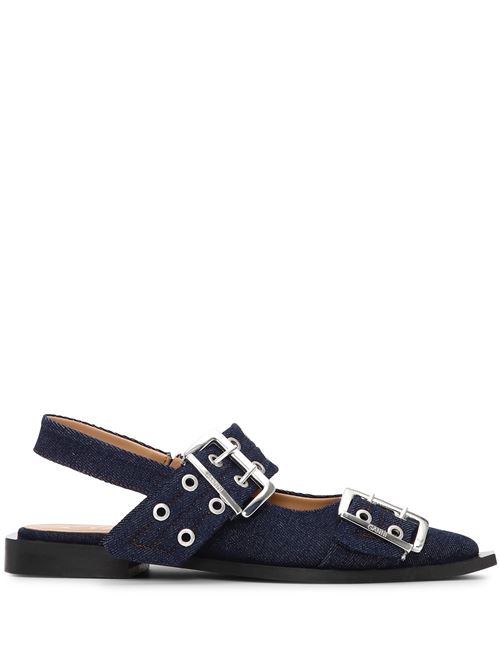 Ballerine con fibbia in denim GANNI | S2797642