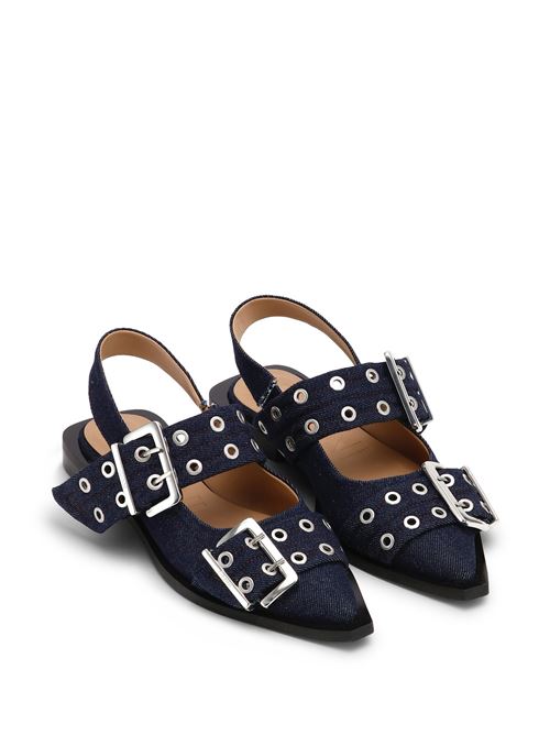 Ballerine con fibbia in denim GANNI | S2797642