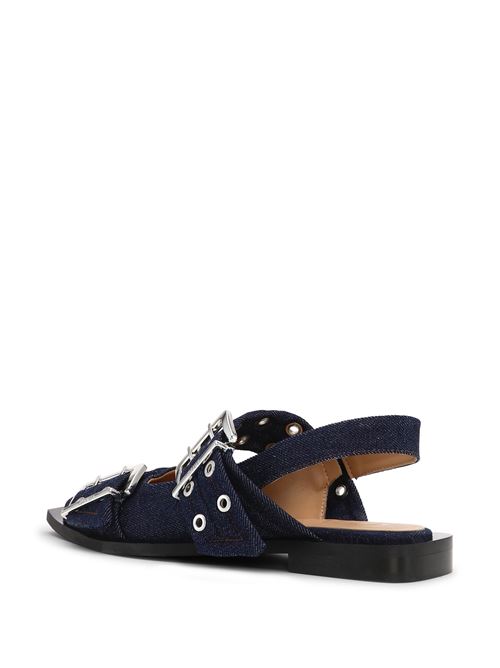 Denim Feminine Buckle Ballerinas GANNI | S2797642