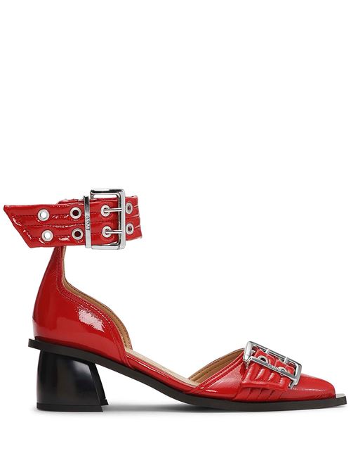 Red Feminine Buckle Open Cut Pumps GANNI | S2904474