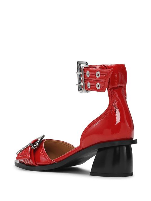 Red Feminine Buckle Open Cut Pumps GANNI | S2904474