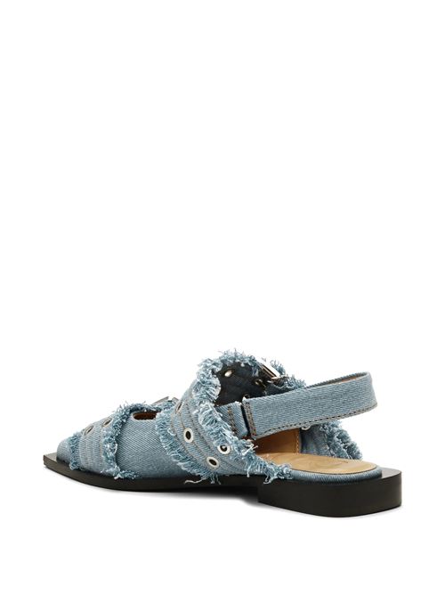 Ballerine con fibbia femminile Denim Charms GANNI | S2939928