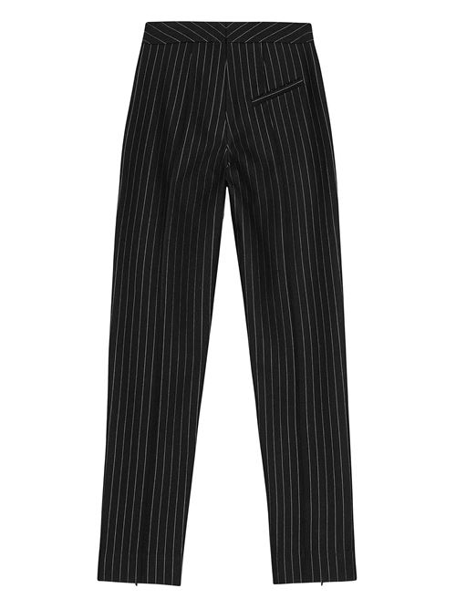 Compact Stripe Jersey Mid Waist Pants GANNI | T4100099