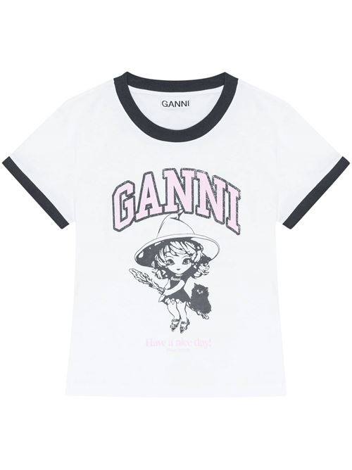 T-shirt con logo GANNI | T4156151