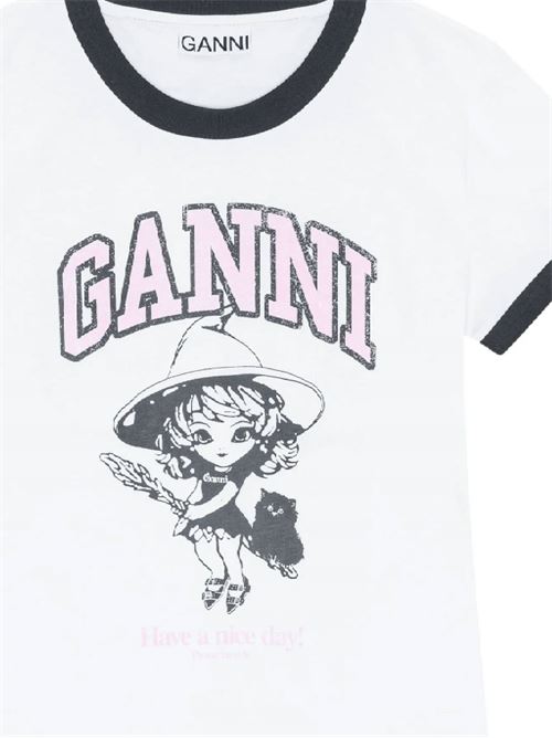 T-shirt con logo GANNI | T4156151