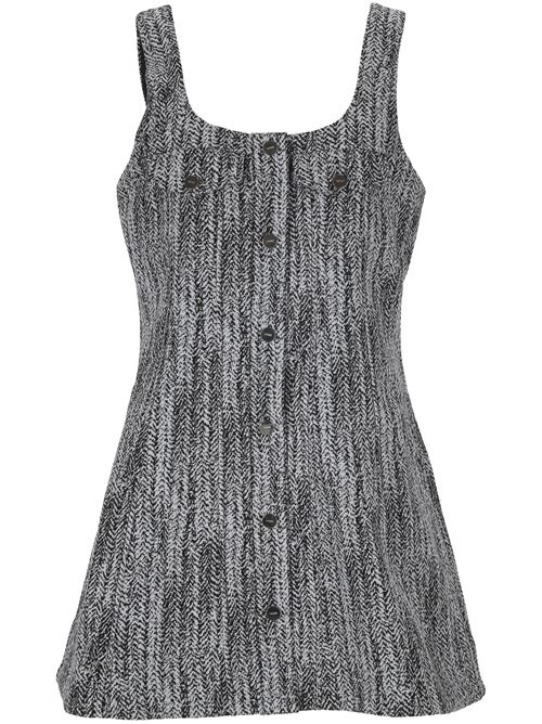 Cotton Tweed Mini Dress GANNI | W0186371