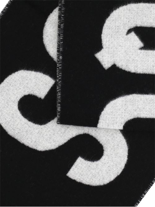 Black/white virgin wool scarf JACQUEMUS | 226AC4355007990