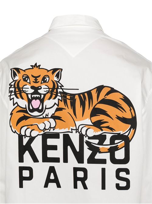 'KENZO Happy Tiger' casual shirt in cotton poplin  KENZO | FF55CH4299P301