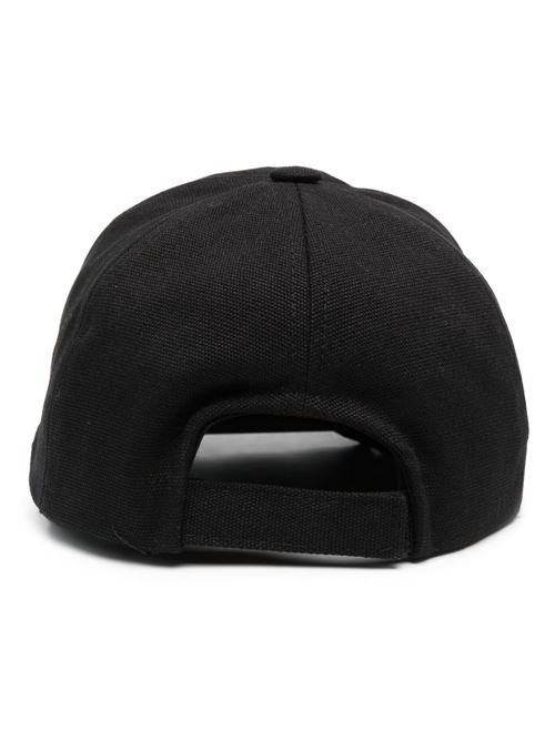 Black/white cotton cap MARANT | CQ001XHBA3C01JBKEC