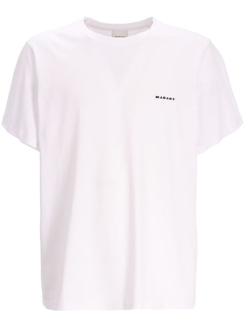 White cotton jersey t-shirt MARANT | TS0047HAB3N13H20WH